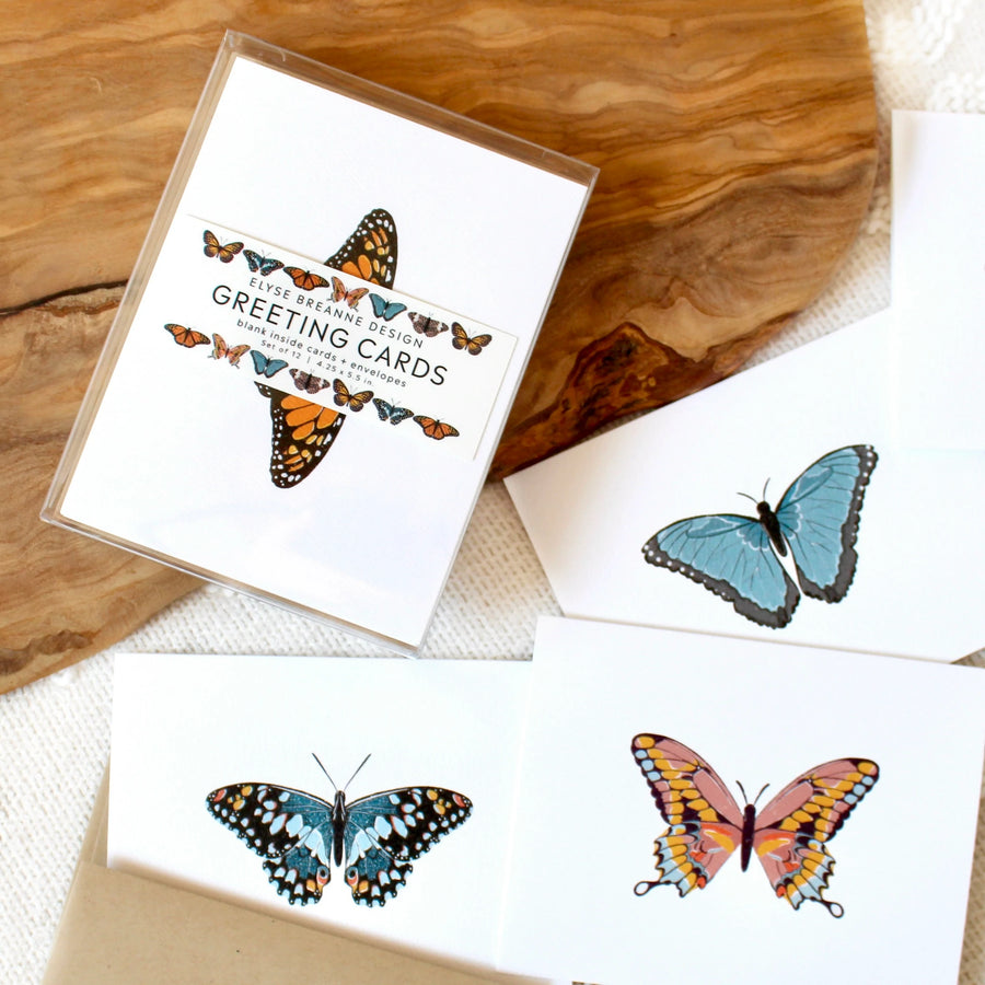 Butterfly Cards / Set of 12  - Elyse Breanne Design