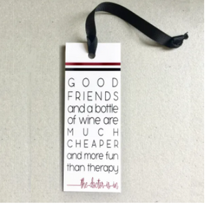 Cheaper Than Therapy Wine Tag - What She Said Creatives