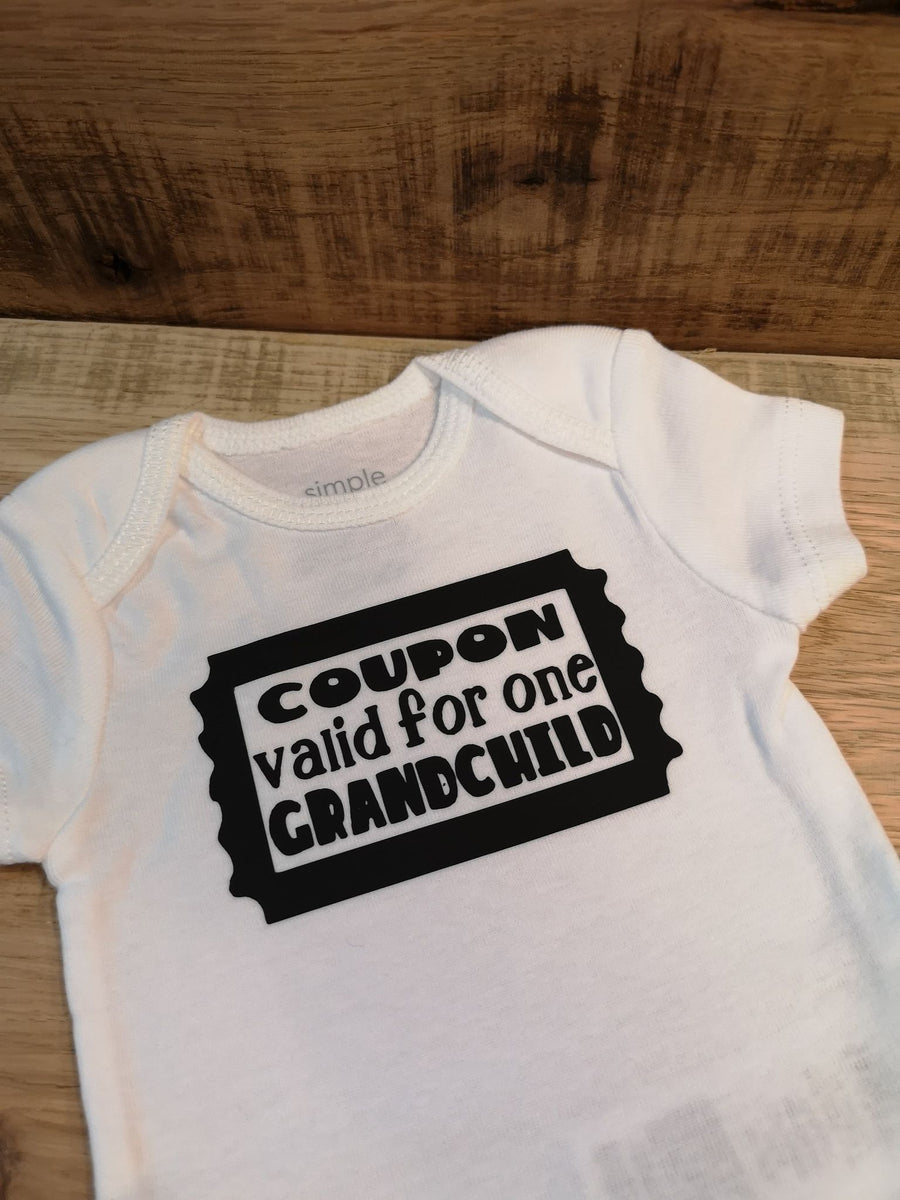 Grandchild Coupon Onesie - All Decked Out Events