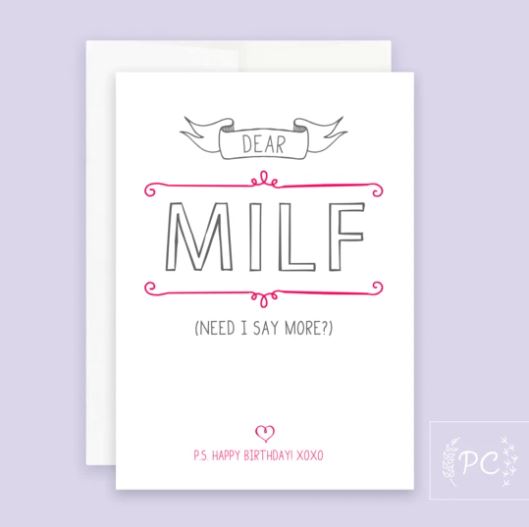 Dear MILF Card - Prairie Chick Prints