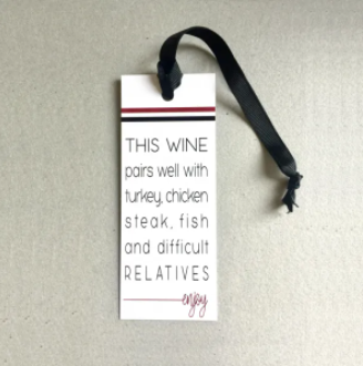 Difficult Relatives Wine Tag - What She Said Creatives