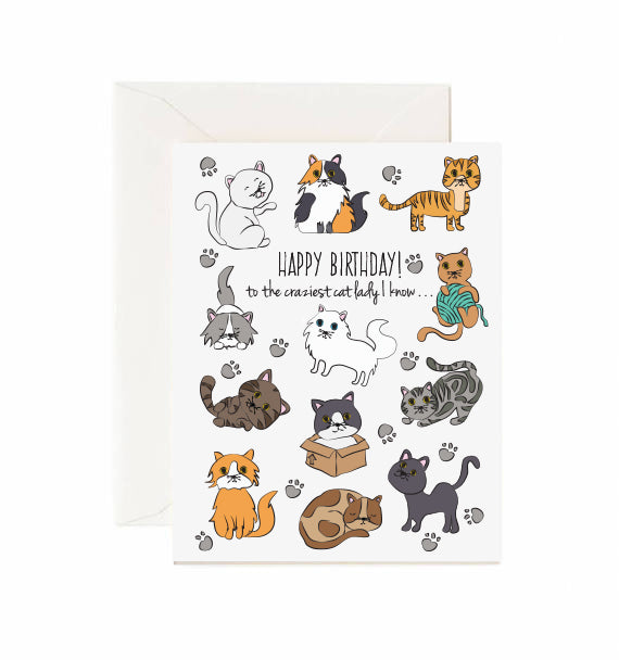 Cat Lady Card - Jaybee Design