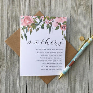 Mothers Card - Loft Designs Canada