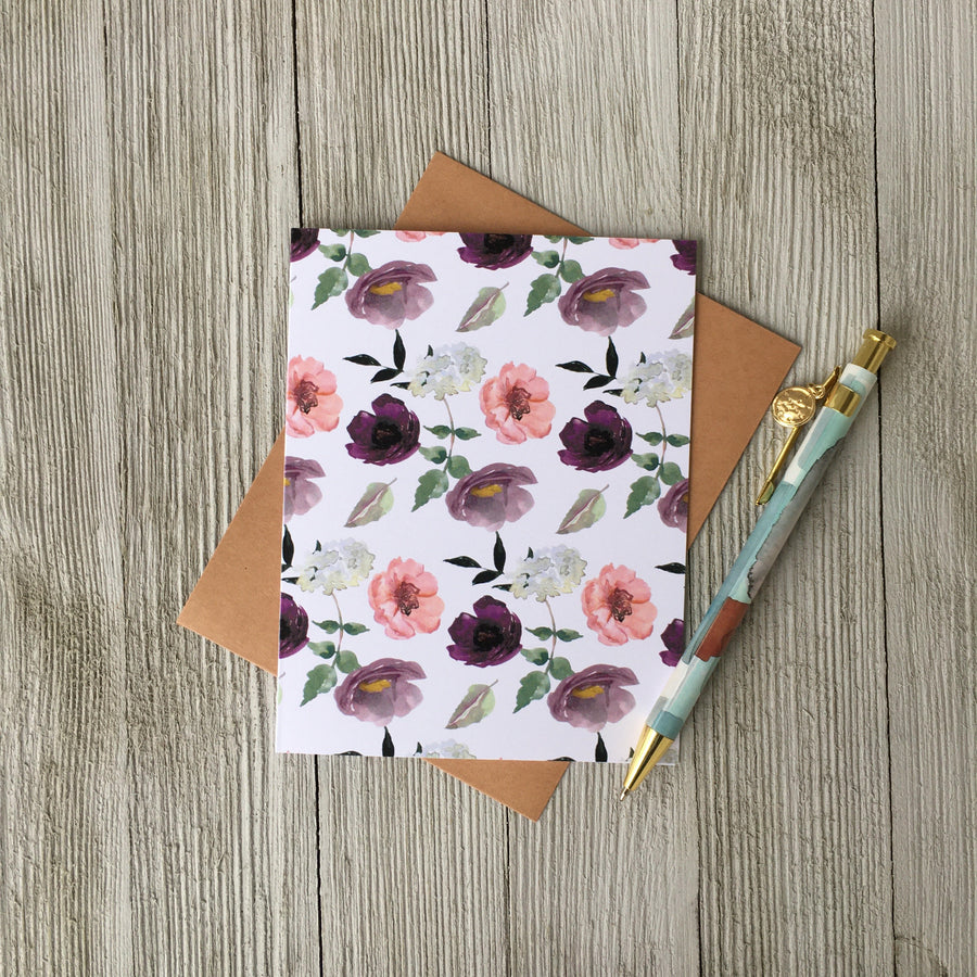 Floral Blank Card - Loft Designs Canada