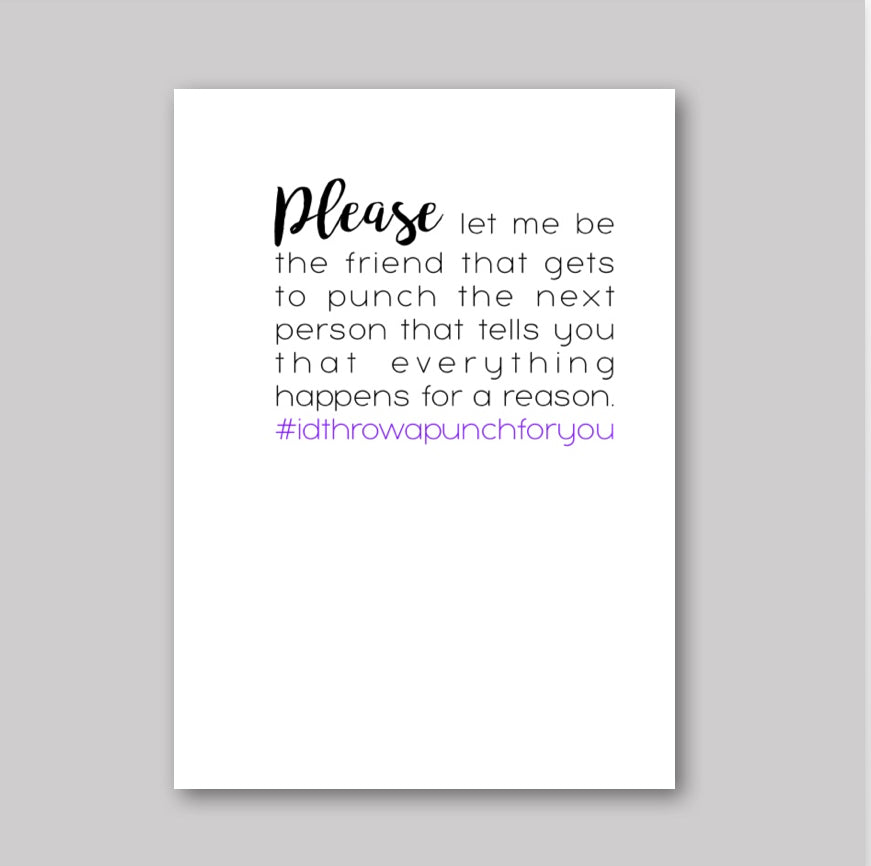 Happens For A Reason Card - What She Said Creatives