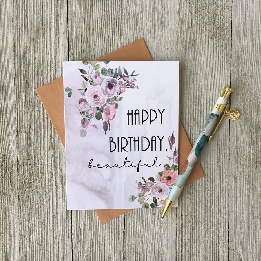 Happy Birthday, Beautiful Card - Loft Designs Canada