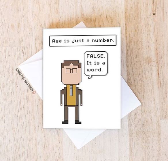Dwight Age Card - Morse Code Love Prints