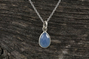 Blue Topaz Stone Necklace - Mackenzie Jones