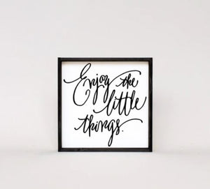 Enjoy The Little Things (13x13) Wooden Sign - William Rae Designs