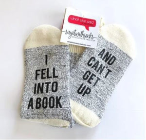 Fell Into A Book Socks - What She Said Creatives