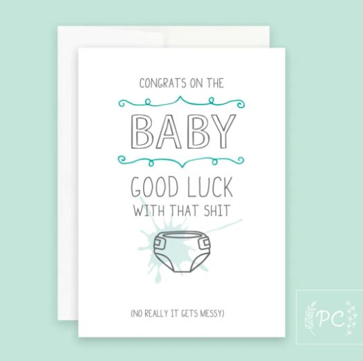 Good Luck With That Shit Card - Prairie Chick Prints