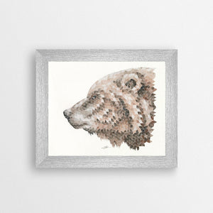 Grizzly Bear Portrait (8x10) Print - LND Art