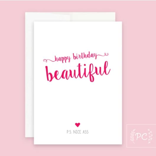 Happy Birthday Beautiful Card - Prairie Chick Prints