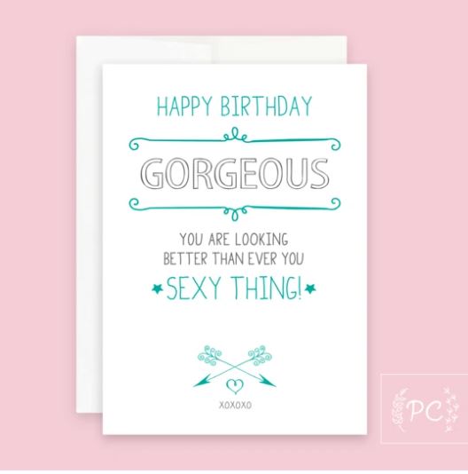 Happy Birthday Gorgeous Card - Prairie Chick Prints