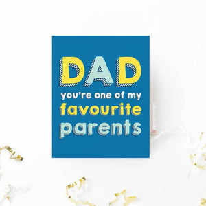 Dad / Favourite Parents Card - Morse Code Love Prints