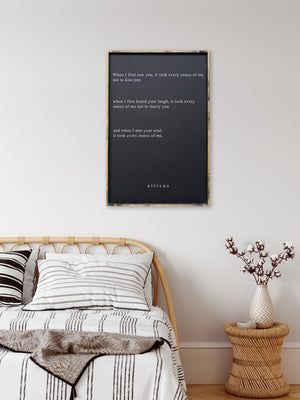 When I First Saw You / Atticus (24x36) Wooden Sign - William Rae Designs