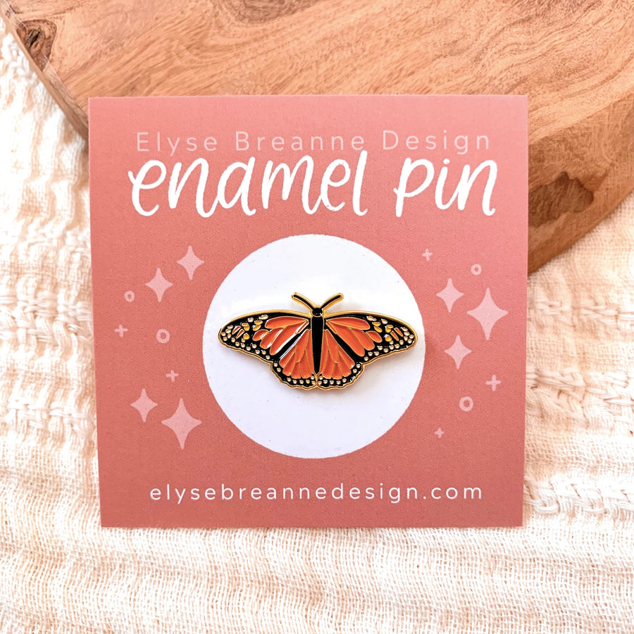 Monarch Butterfly / Enamel Pin - Elyse Breanne Design