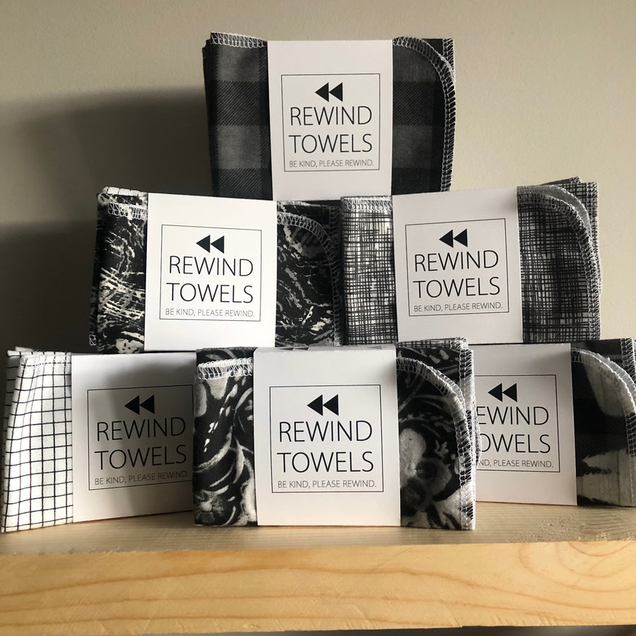 Rewind Towels / Monochrome - Rewind Reusables