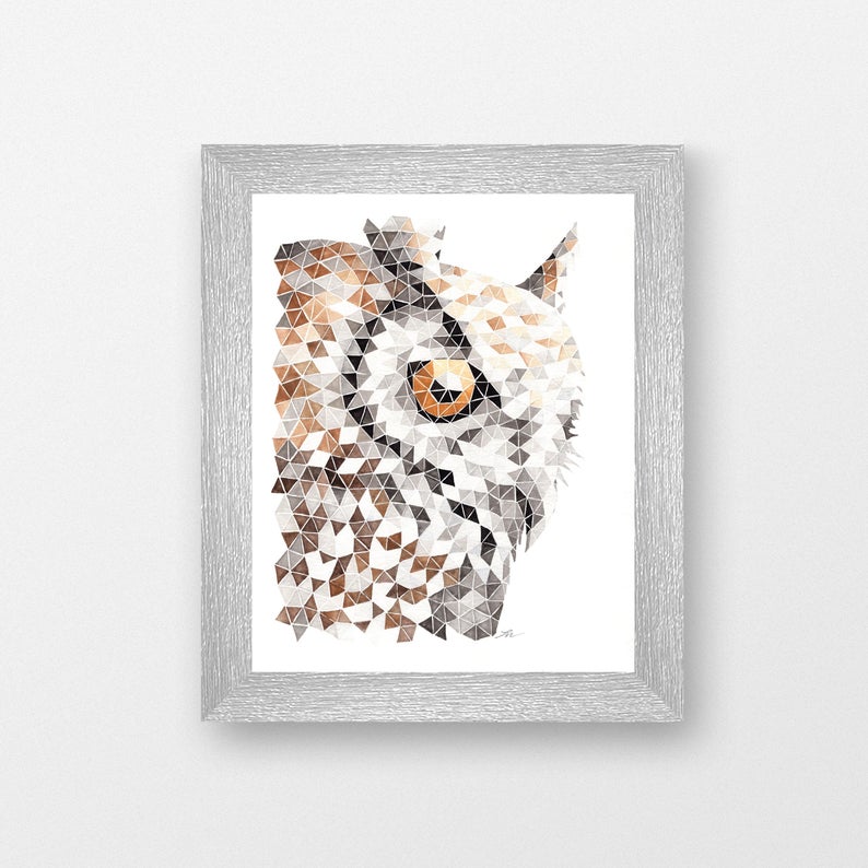 Owl Portrait (8x10) Print - LND Art
