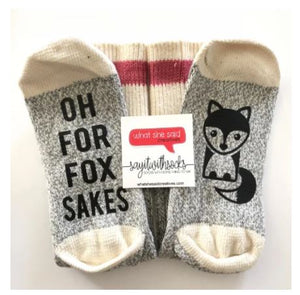 Oh For Fox Sakes Socks - What She Said Creatives