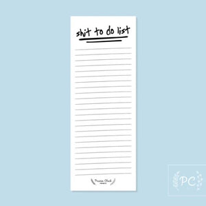 Shit To Do List Notepad - Prairie Chick Prints