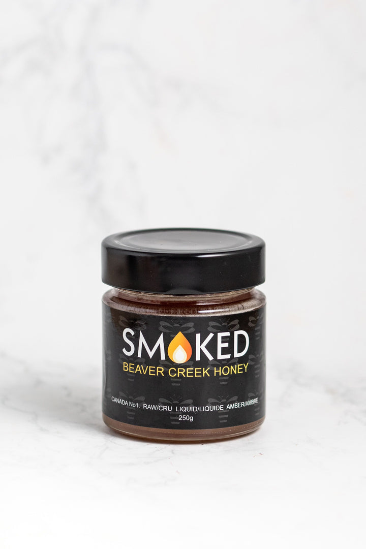 250g jar of smoked raw honey that is a perfect base for marinades and sauces or simply drizzled over grilled pineapple and other fruit.