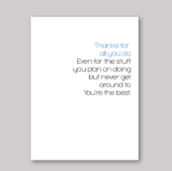Thanks For All You Do Card - What She Said Creatives