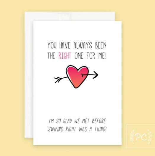 The Right One For Me Card - Prairie Chick Prints