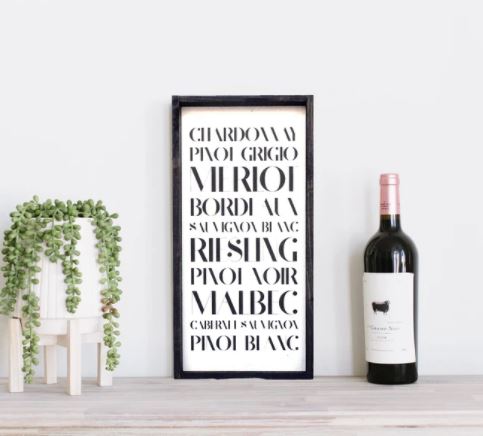 Types of Wine (9x17) Wooden Sign - William Rae Designs