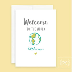 Welcome To The World Little One  Card - Prairie Chick Prints