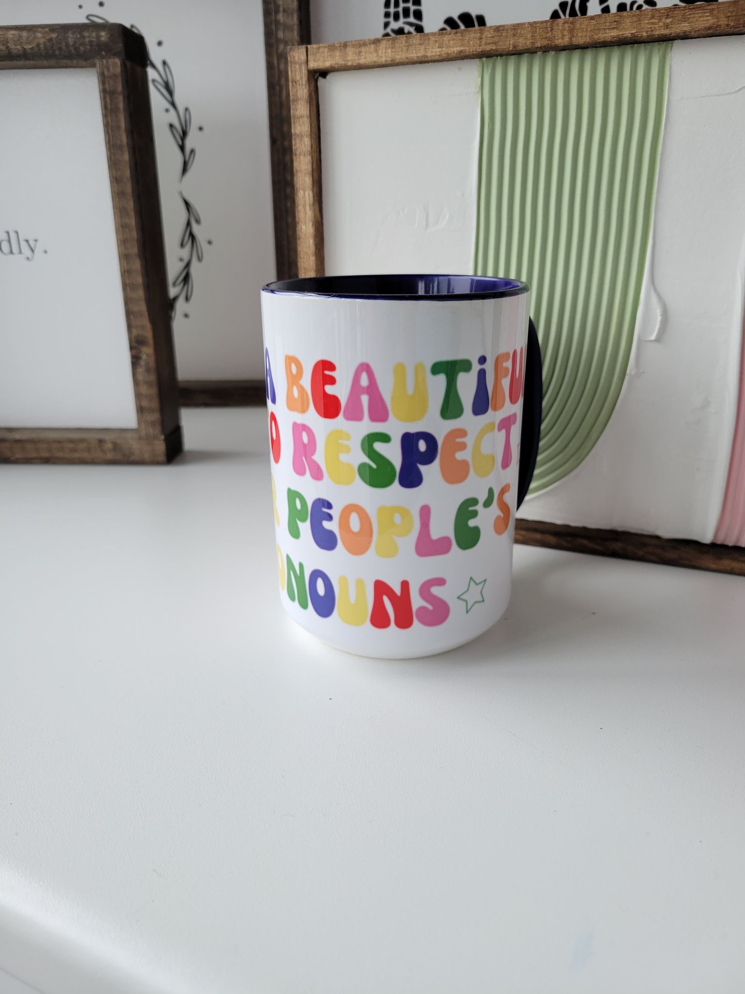 Respect Pronouns / 15oz Mug - All Decked Out