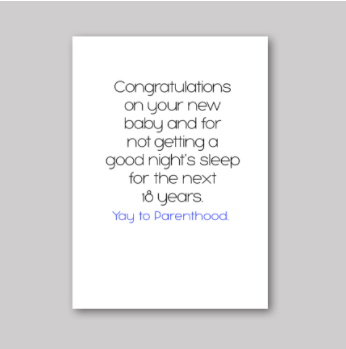 Yay To Parenthood Card - What She Said Creatives