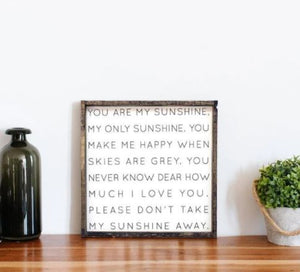 You Are My Sunshine (13x13) Wooden Sign - William Rae Designs